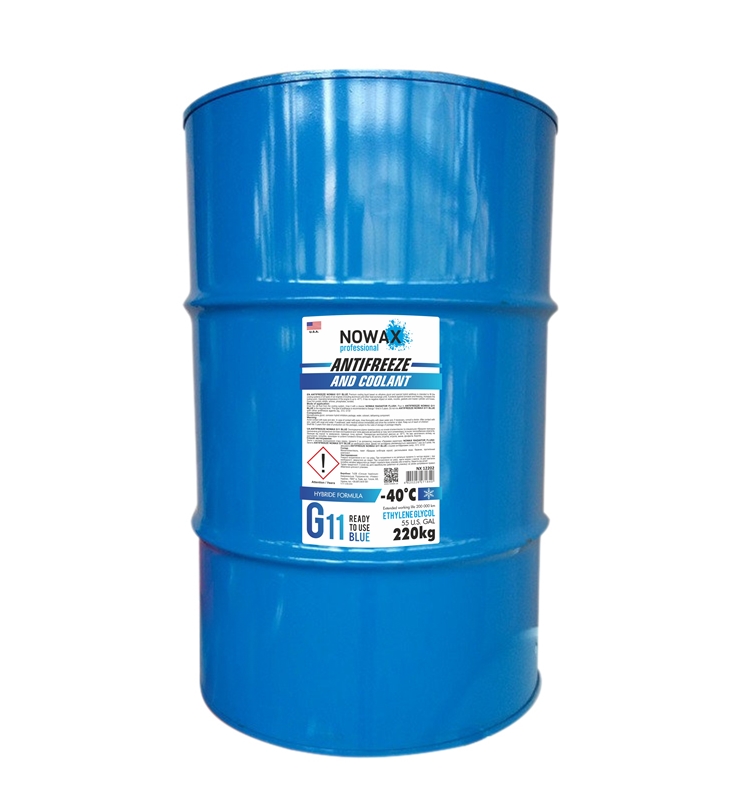 Антифриз NOWAX BLUE G11, 220кг, синій